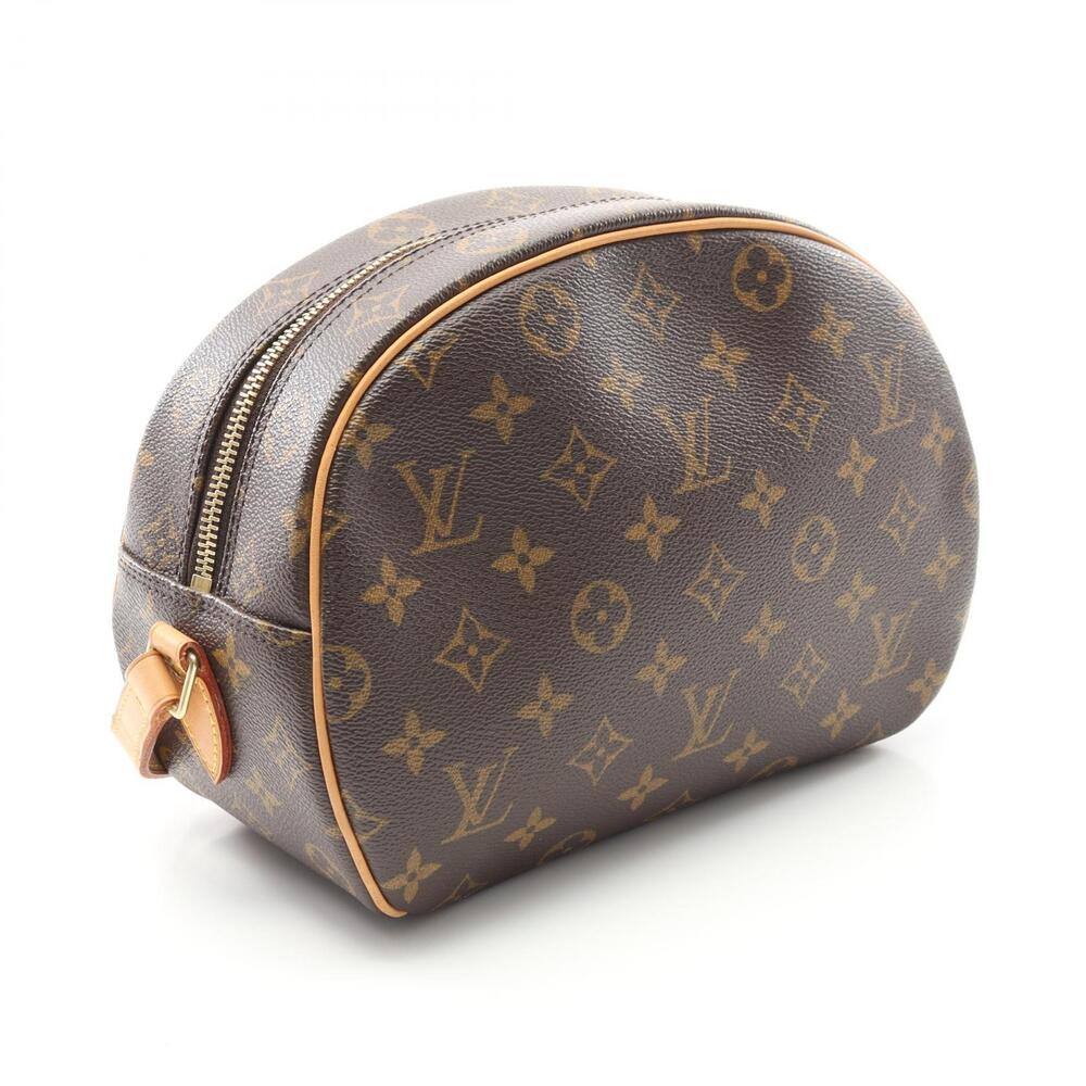 Louis Vuitton Blois Brown Canvas Bag Shoulder Monogram Leather